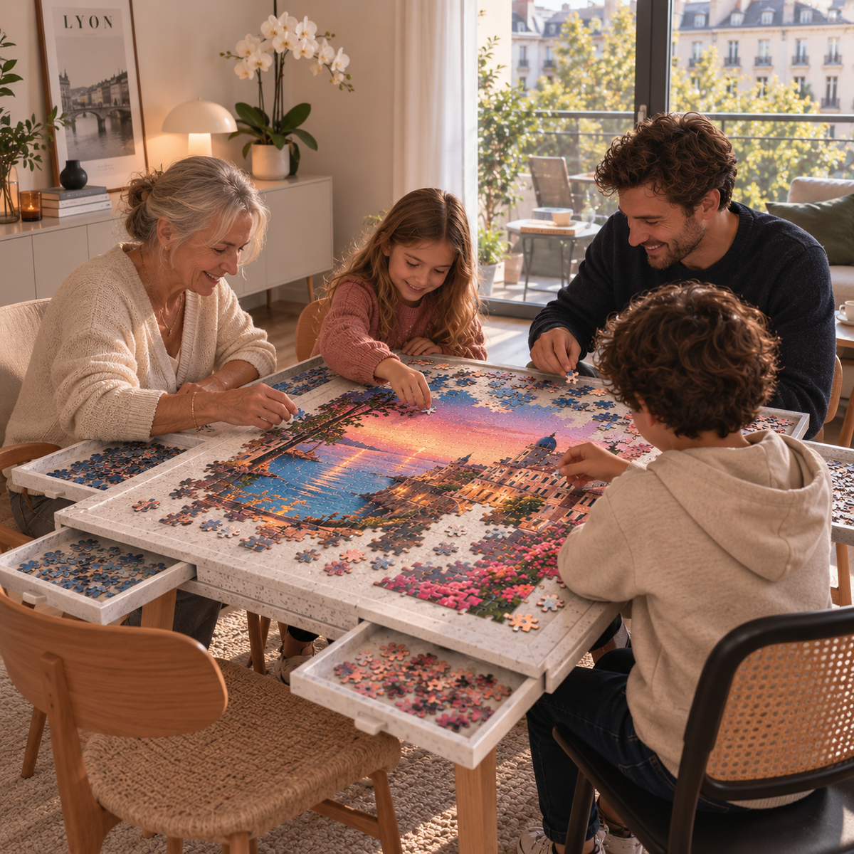 Un moment de partage en famille